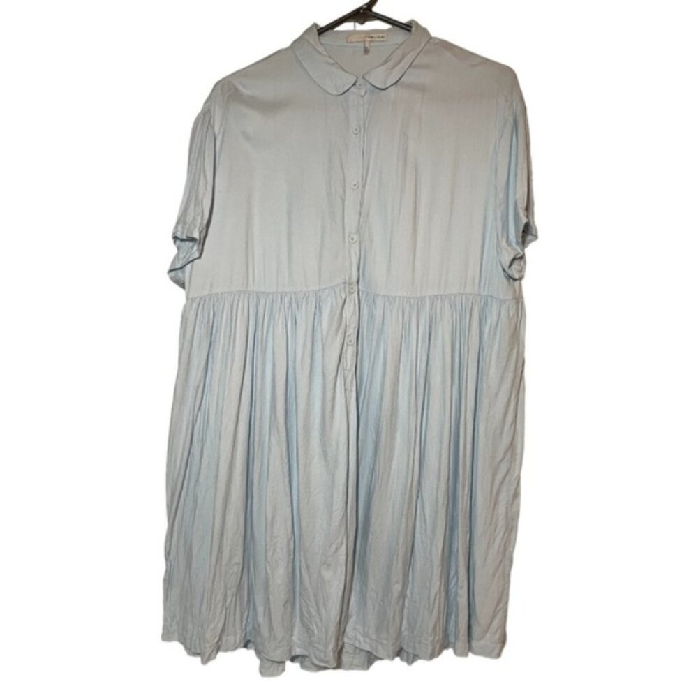 OAK + Fort Collared Button Front Dress size M